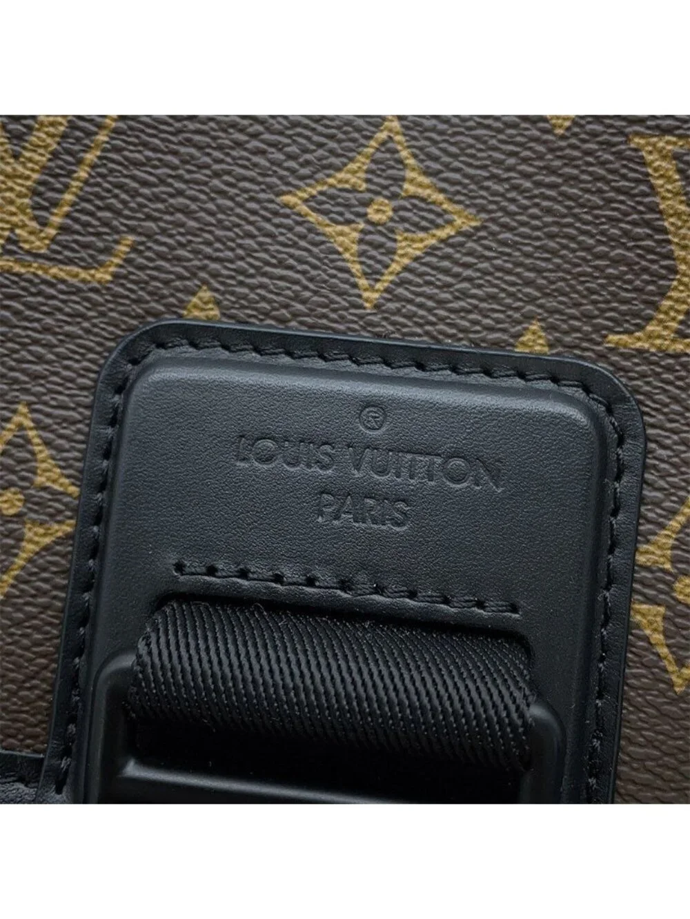 Louis Vuitton Shoulder Bag Monogram Macassar Archie Messenger Black